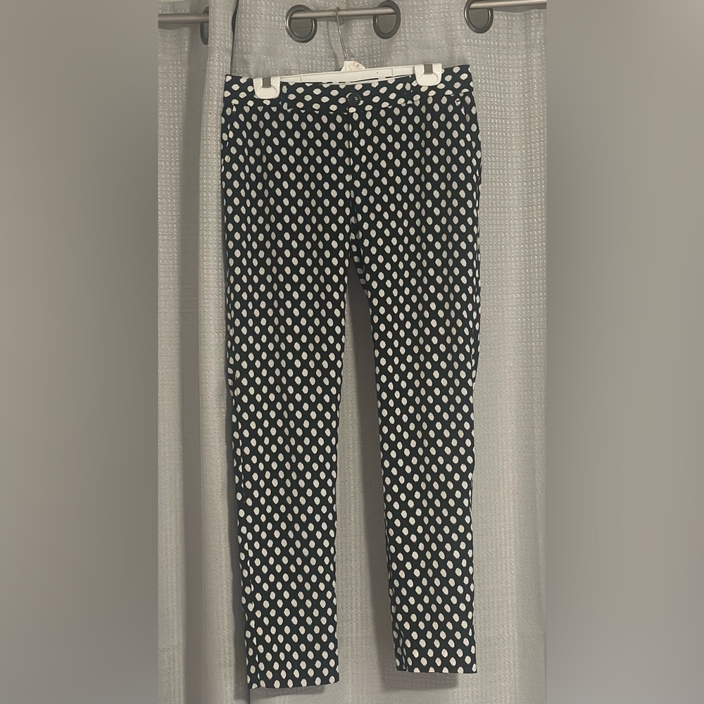 NWOT Women’s Banana Republic 4 Long Black White Print Dress Work‎ Career Pants.